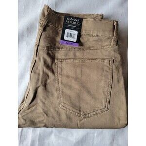 Banana Republic Men's Pant 30x30 Stretch Tan 5-pocket Slim Fit
